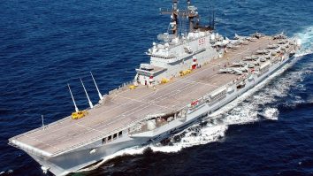 Ilustrasi kapal induk Italia, Giuseppe Garibaldi.(seaforces.org)